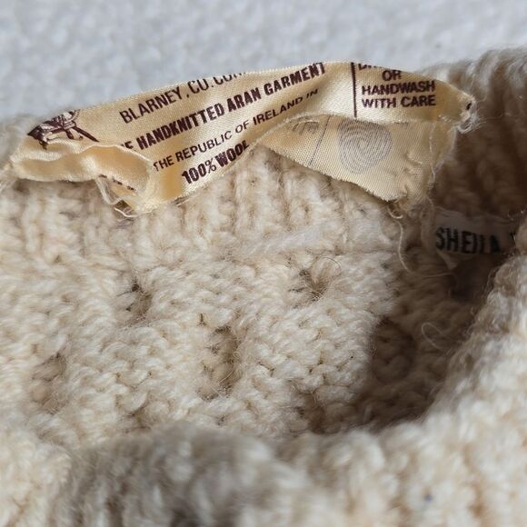 919 Blarney Woollen Mills Supersoft Merino Wool Aran Lumber Small - Picture 8 of 11
